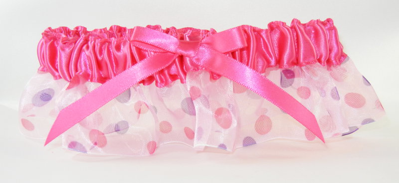 Multi-colored  Polka Dot Garter